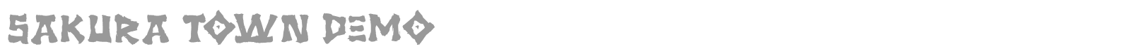 Sakura Town font preview